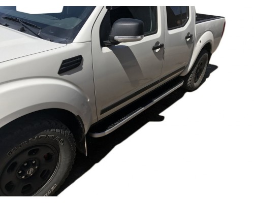 Боковые пороги Tayga (2 шт., алюминий) для Nissan Navara 2006-2015 - 67356-11