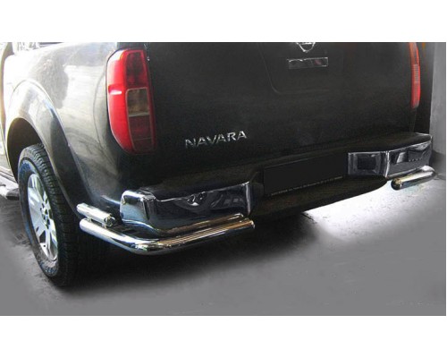 Задній захист AK003-Double (нерж) для Nissan Navara 2006-2015