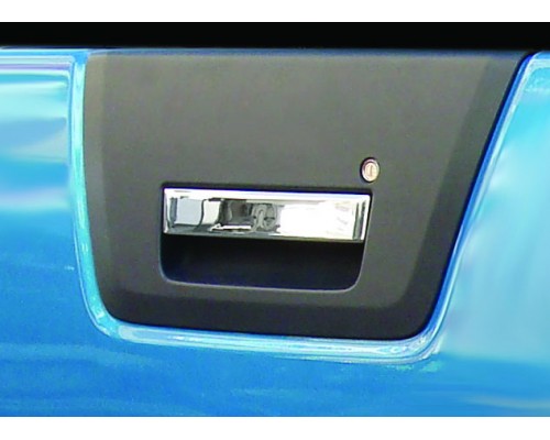 Накладка на ручку багажника (нерж) OmsaLine - Італійська нержавіюча сталь для Nissan Navara 2006-2015 - 48676-11