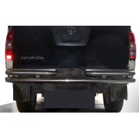 Задній захист AK005-3 (нерж) для Nissan Navara 2006-2015