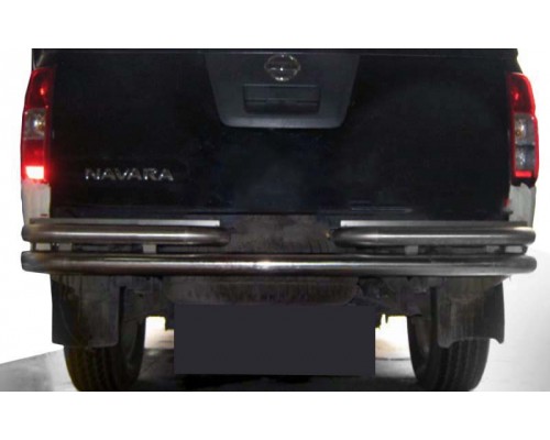 Задній захист AK005-3 (нерж) для Nissan Navara 2006-2015