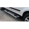 Боковые пороги Bosphorus grey OLD (2 шт., алюминий) для Nissan Navara 2006-2015 - 64259-11