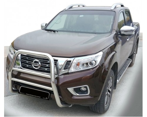 Кенгурятник WT018 (нерж) для Nissan Navara/NP300 2016+