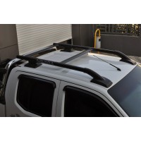 Рейлинги с перемычками (2 шт, Черные) Черные для Nissan Navara/NP300 2016- гг