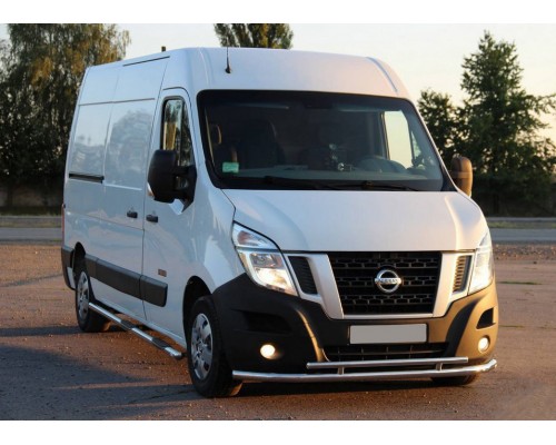 Передній захист ST016 (нерж.) для Nissan NV400 2010+