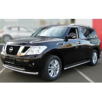 Передняя защита ST014 (нерж) для Nissan Pathfinder R51 2005-2014