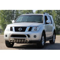 Кенгурятник WT008 (нерж) для Nissan Pathfinder R51 2005-2014