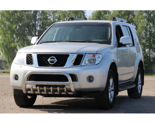 Кенгурятник WT008 (нерж) для Nissan Pathfinder R51 2005-2014
