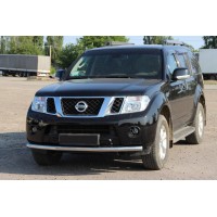 Передній захист ST008-1 (нерж) для Nissan Pathfinder R51 2005-2014