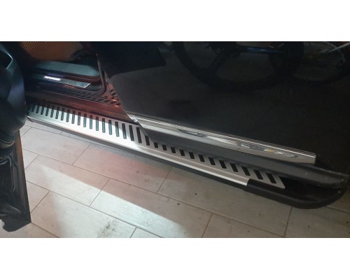 Бічні підніжки Line (2 шт, алюміній) для Nissan Pathfinder R52 2012+/2017+ - 78219-11