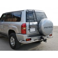 Задня дуга AK005-3 (нерж) для Nissan Patrol Y61 1997-2011