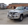Кенгурятник QT007 (нерж) для Nissan Patrol Y61 1997-2011