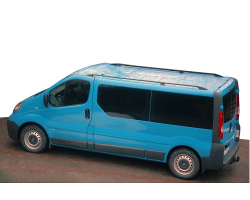 Рейлінги Чорні Довга база, Метал. ніжки для Nissan Primastar 2002-2014