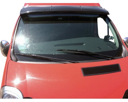 Козырек на лобовое стекло (черный глянец, 5мм) для Nissan Primastar 2002-2014 - 50012-11