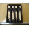Накладки на ручки (4 шт, нерж) Без чіпа, OmsaLine - Італійська нержавіюча сталь для Nissan Qashqai 2007-2010 - 48670-11