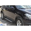 Боковые пороги Allmond Grey (2 шт., алюм.) для Nissan Qashqai 2007-2010 - 66855-11