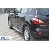 Бічні пороги Allmond Grey (2 шт., Алюм.) для Nissan Qashqai 2007-2010 - 66855-11