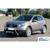 Боковые пороги Allmond Grey (2 шт., алюм.) для Nissan Qashqai 2007-2010 - 66855-11