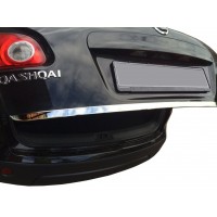 Накладка кромки багажника (нерж.) OmsaLine - Італійська нержавіюча сталь для Nissan Qashqai 2007-2010