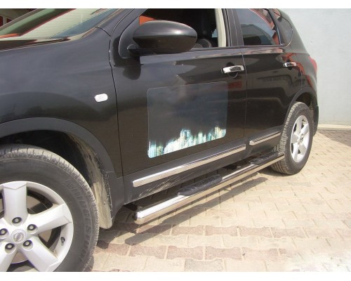 Бічні труби (2 шт., нерж.) для Nissan Qashqai 2007-2010