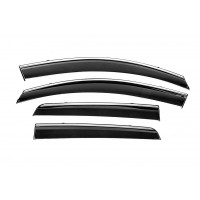 Ветровики с хромом Niken Luxury (4 шт) для Nissan Qashqai 2007-2010 гг