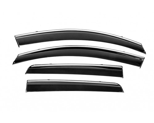Ветровики с хромом Niken Luxury (4 шт) для Nissan Qashqai 2010-2014 гг