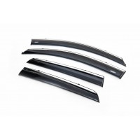 Вітровики з хромом (4 шт, Niken) для Nissan Qashqai 2010-2014