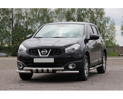 Передній ус ST009-15 (нерж.) для Nissan Qashqai 2010-2014