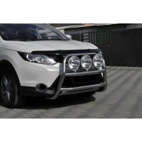 Кенгурятник WT018 (нерж) для Nissan Qashqai 2014-2021