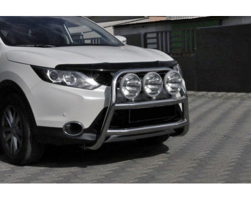 Кенгурятник WT018 (нерж) для Nissan Qashqai 2014-2021