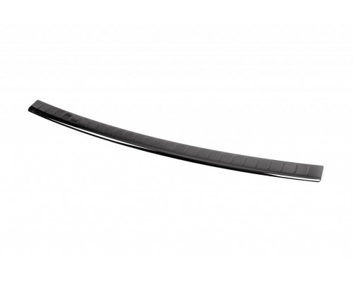 Накладка на задний бампер Черный Хром (2014-2017, нерж) для Nissan Qashqai 2014+ - 57112-11