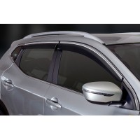 Ветровики с хромом (4 шт, Sunplex Chrome) для Nissan Qashqai 2014-2021