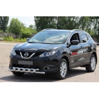 Передній захист ST015 (нерж) для Nissan Qashqai 2014-2021