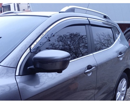 Ветровики с хромом Niken Luxury (4 шт) для Nissan Qashqai 2014-2021 гг