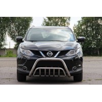 Кенгурятник WT002 (нерж) для Nissan Qashqai 2014-2021