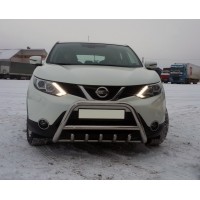 Кенгурятник WT003 (нерж) для Nissan Qashqai 2014-2021