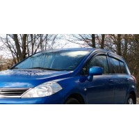 Ветровики HB (4 шт, HIC) для Nissan Tiida 2004-2011
