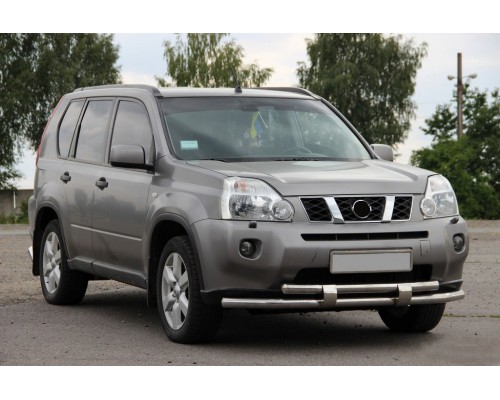 Передній захист ST015/2 (нерж) для Nissan X-trail T31 2007-2014