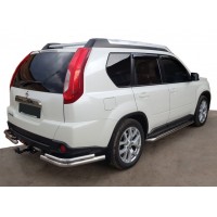 Задні кути AK003-Double (2 шт, нерж.) для Nissan X-trail T31 2007-2014