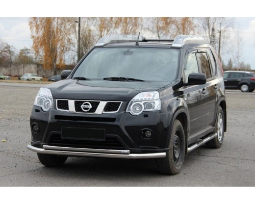 Передняя защита ST014 (нерж) для Nissan X-trail T31 2007-2014