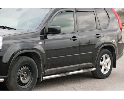 Бічні труби BB002 (2 шт, нерж) для Nissan X-trail T31 2007-2014