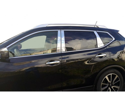 Хром на стойки (нерж) для Nissan X-trail T32  / Rogue 2014+ - 74330-11