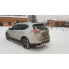 Задній захист NSXT.13.6.B1-08 (2 шт., нерж) для Nissan X-trail T32 /Rogue 2014+