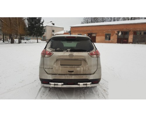 Задній захист NSXT.13.6.B1-08 (2 шт., нерж) для Nissan X-trail T32 /Rogue 2014+