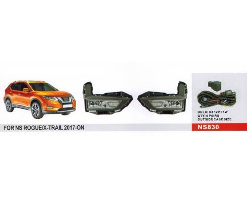 Противотуманки 2017-2021 (полный комплект) для Nissan X-trail T32/Rogue 2014-2021 гг.
