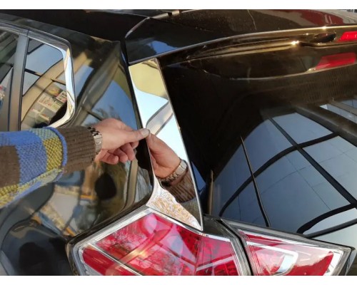 Накладки на стойки заднего стекла Libao (2 шт, пласт) для Nissan X-trail T32 /Rogue 2014+ - 81134-11