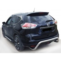 Задній захист AK007 (2 шт, нерж.) Nissan X-trail T32 /Rogue 2014+