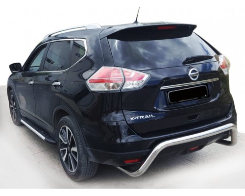 Задній захист AK007 (2 шт, нерж.) Nissan X-trail T32 /Rogue 2014+