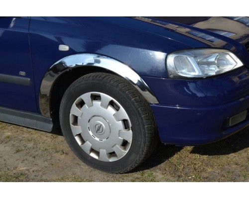 Накладки на арки (4 шт, нерж) для Opel Astra G classic 1998-2012 гг. - 80262-11