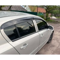 Ветровики (4 шт, Sunplex Sport) для Opel Astra H 2004-2013 гг.